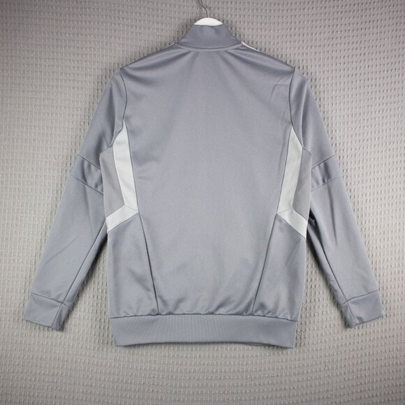Adidas Youth Large Grey Climalite Track Jacket Zip Up - Picture 2 of 8